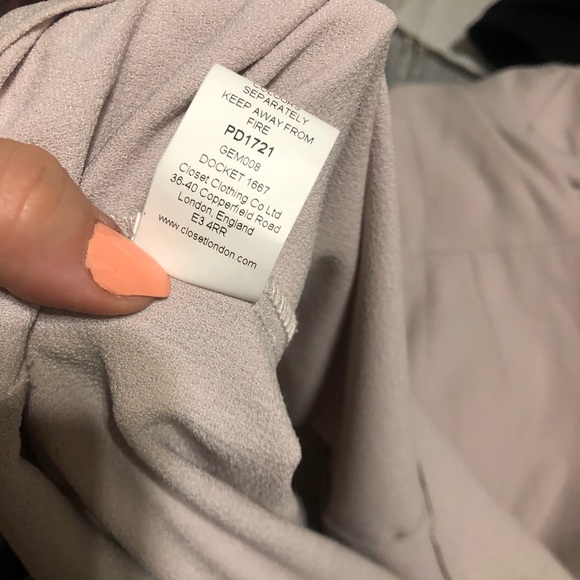 Closet Split Front Wiggle Dress Nude Pink Size - Picture 8 of 8